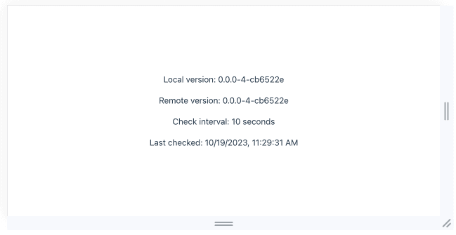 version checker web app screen1