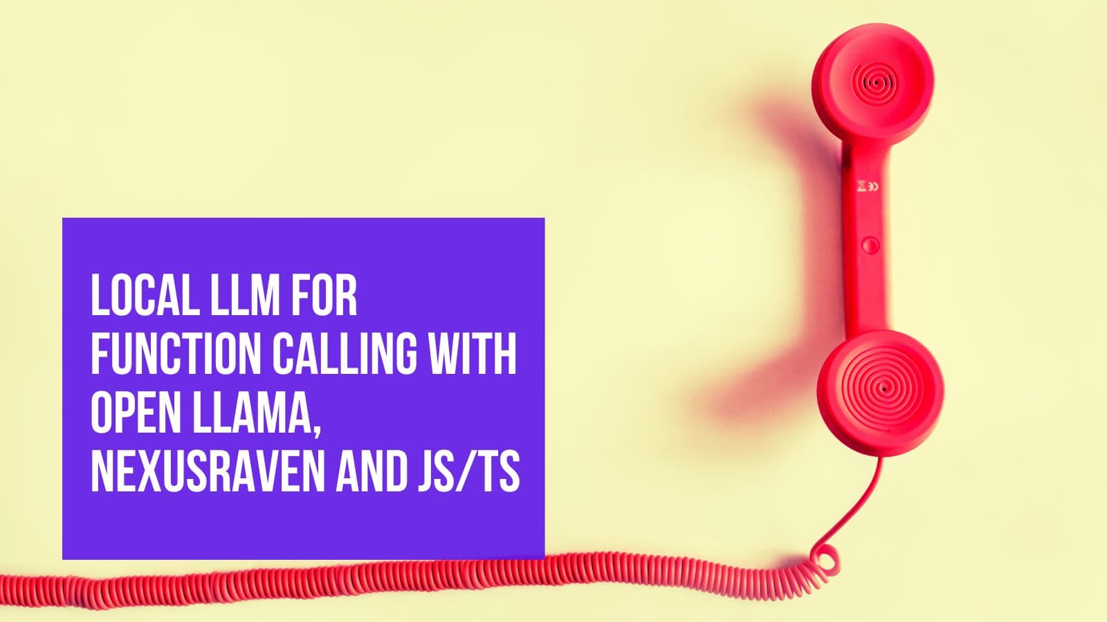 Local LLM for Function Calling with Open Llama, NexusRaven and JS/TS