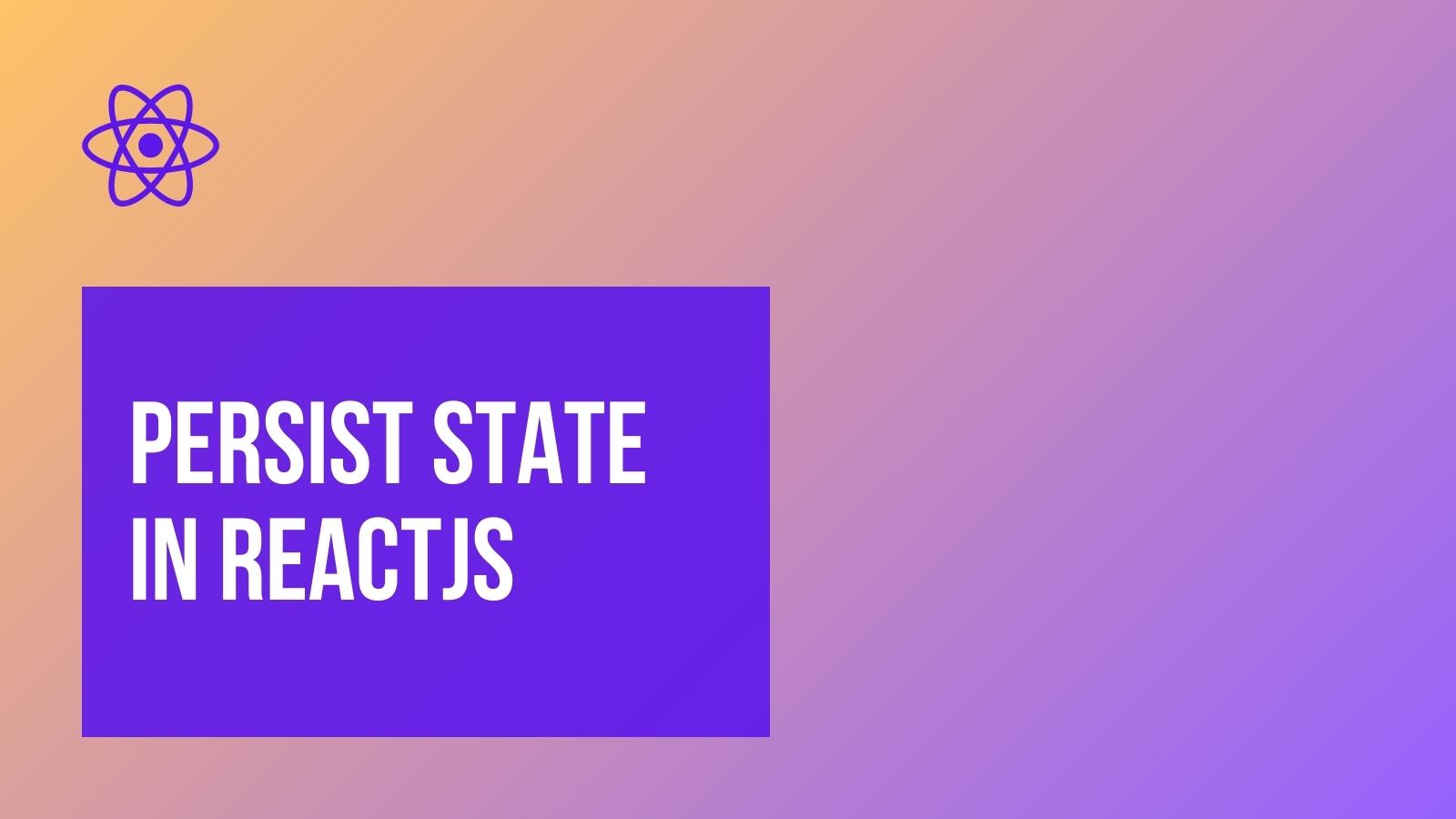 Persist state in ReactJS